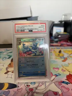 2025 POKEMON PRE EN-PRISMATIC EVOLUTIONS #022 VAPOREON PSA 10 - Image 1