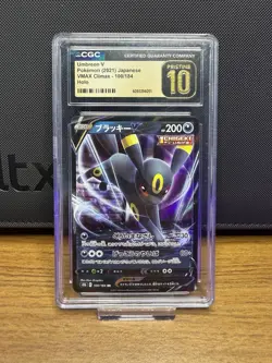 Pokemon CGC Pristine 10 Umbreon V 100/184 S8b Vmax Climax JP Holo 2021 - Image 1