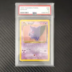 Pokemon TCG 1999 Fossil Gengar non Holo Rare 20/62 PSA 5 English Wizards - Image 1
