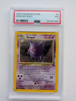 Pokemon TCG Gengar Fossil Holo Rare PSA 7 Near Mint 5/62 - Image 1