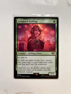 Magic: The Gathering Delighted Halfling LTR Card 0158 - Image 1