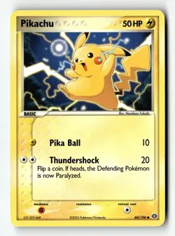 Pokemon Card Pikachu Normal LP Emerald 60/106 - Image 1