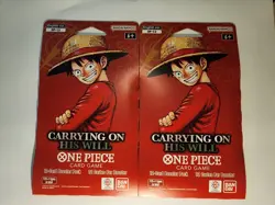 (x2) One Piece TCG: Carrying On His Will Sleeved Booster Pack Lot OP-13 ENGLISH - Image 1