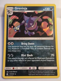 Pokemon TCG: Greninja 117/214 - Unbroken Bonds Holo Rare NM - Image 1