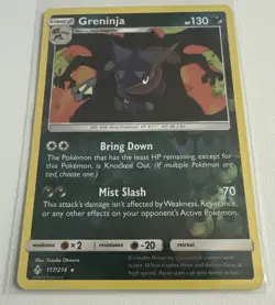 Greninja - 117/214 - Reverse Holo Rare - NM/VLP - Pokemon TCG - Unbroken Bonds - Image 1