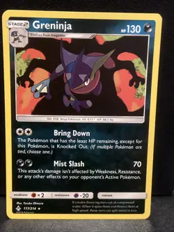 Greninja 117/214 - Unbroken Bonds Reverse Holo Rare Pokemon TCG NM - Image 1