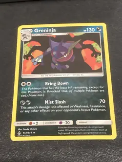Greninja 117/214 - Unbroken Bonds Reverse Holo Rare Pokemon TCG NM - Image 3