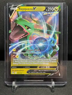 Rayquaza V 100/159 Ultra Rare Holo Pokemon 2023 Crown Zenith NM - Image 1