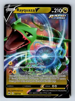 Pokemon Rayquaza V Ultra Rare Crown Zenith 100/159 - Image 1