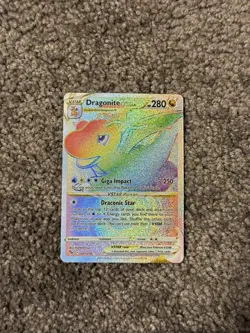 Pokemon Go Sword & Shield Dragonite VStar Rainbow Secret Rare 081/078 NM - Image 2