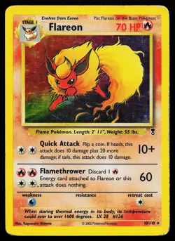 Flareon 10/110 Holo Rare Legendary Collection Pokemon Card - Image 1