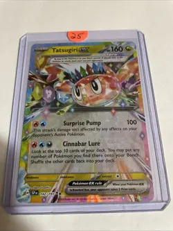 TATSUGIRI EX 142/191 SURGING SPARKS POKEMON (DOUBLE RARE, NM) - Image 1