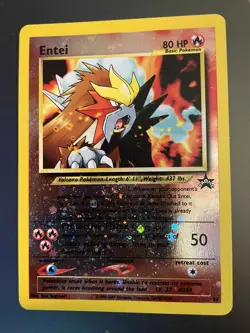 Pokemon Card - Entei Black Star Promo #34 Holo Foil Swirls - Image 1