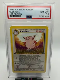 1999 Pokemon Jungle Set - #17 Clefable [1st Edition] - PSA 8.5 - Image 2