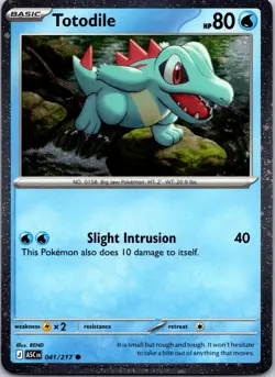 Totodile (Cosmos Holo) 041/217 Holo Cards & Products Pokemon Holo NM - Image 1