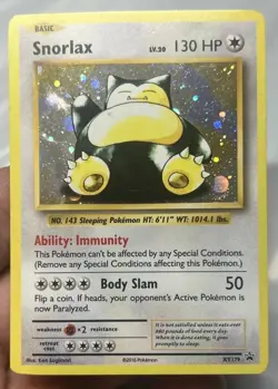 Pokemon TCG Snorlax XY179 Holo Black Star Promo - W/Swirl 🌀 - Image 1