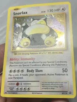 Pokemon TCG Snorlax XY179 Holo Black Star Promo - W/Swirl 🌀 - Image 2