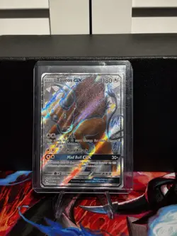 Pokemon TCG Tauros GX Holo Ultra Rare Card Sun & Moon Base Set 144/149 - Image 1
