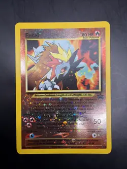 Entei Black Star Promo #34 Holo Rare Reverse Holo Pokemon TCG Vintage SWIRL - Image 1