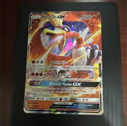 Pokemon Ho-Oh GX Sm-Burning Shadows Ultra Rare Full Art Holo 21/147 HP190 - Image 1