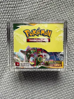 Pokemon Evolving Skies Booster Box. New and Sealed + Arcylic Case (Grailguard) - Image 1