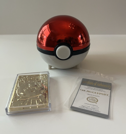VTG Pokemon 23k Gold Plated Jigglypuff Trading Card Burger King Sealed 1999 - Image 1