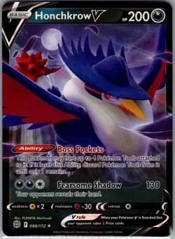 Honchkrow V 088/172 - Pokemon TCG SWSH09: Brilliant Stars - Ultra Rare Holo (NM) - Image 1