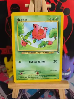 Pokemon Hoppip Card 55/75 1st Edition Neo Discovery WOTC - Image 1