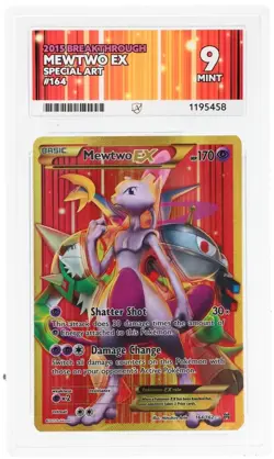 Mewtwo EX 164/162 ACE 9 MINT XY Breakthrough Secret Rare Alternate Gold Pokemon - Image 1