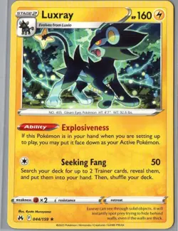 Luxray 044/159 Rare Crown Zenith Pokemon Near Mint - Image 1