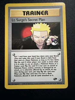 Pokemon TCG - LT. SURGE'S SECRET PLAN - #107 - RARE - GYM CHALLENGE 2000 - LP/NM - Image 1