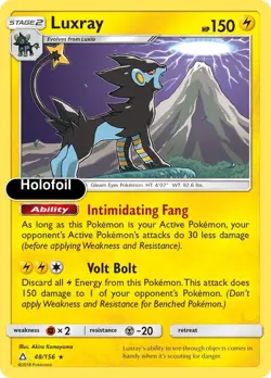 Pokemon - Luxray - Holofoil [SM05 - 48/156 Near Mint] - Image 1