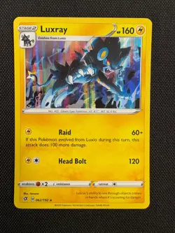 Luxray 062/192 Rebel Clash Rare Holo Pokemon NM - Image 1