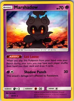 Marshadow 45/73 Holo Rare Shining Legends Pokemon Holo Near Mint - Image 1