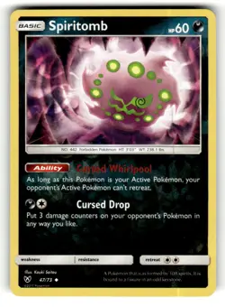 Spiritomb 47/73 Uncommon Shining Legends Reverse Holo Pokemon Near Mint - Image 1