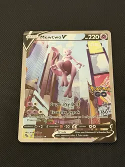 Pokemon Card - Mewtwo V 72/78 Pokemon Go Alternate Full Art Holo Rare - Image 2