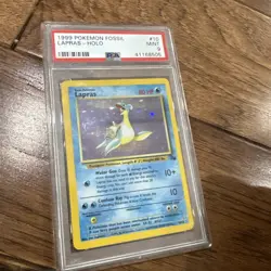 Pokemon Fossil Unlimited Lapras Holo PSA 9 - Image 1