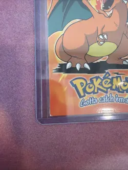 Pokemon Topps Charizard E6/12 Movie Edition NON-HOLO BLACK LABEL LP-MP - Image 3