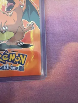 Pokemon Topps Charizard E6/12 Movie Edition NON-HOLO BLACK LABEL LP-MP - Image 4
