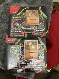 LOT of (2x) Pokemon TCG Chaos Rising 3-Pack Blister - Image 1