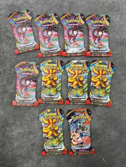 Pokemon TCG Chaos Rising Sleeved Booster Packs Factory Sealed Lot Of 10 Packs Z - Image 1
