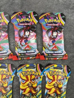 Pokemon TCG Chaos Rising Sleeved Booster Packs Factory Sealed Lot Of 10 Packs Z - Image 3