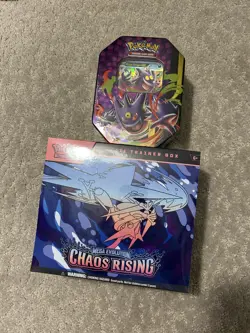 Mega Moonlit Gengar Tin New Sealed Pokemon TCG Chaos Rising ETB Lot. - Image 1
