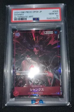 One Piece Shanks SR OP09-004 PSA 10 Gem Mint Japanese - Image 1