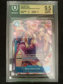 One Piece TCG Boa Hancock OP01-078 SR Alternate Art BGS 9.5 GEM MINT - Image 1