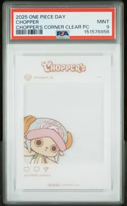 2025 ONE PIECE DAY'25 CHOPPER'S CORNER CLEAR PHOTOCARD CHOPPER PSA 9 - Image 1