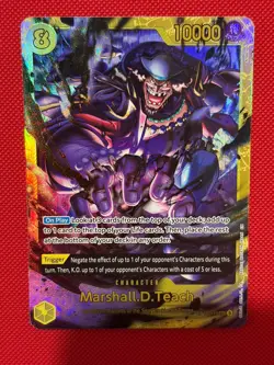 One Piece CCG Marshall D. Teach OP16-119 Secret Rare Gold -The Time of Battle - Image 1