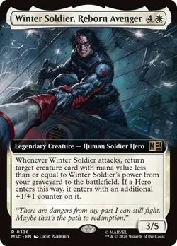 Winter Soldier, Reborn Avenger Extended Art Marvel Super Heroes NM MTG - Image 1