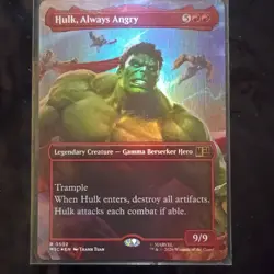 Hulk Always Angry Borderless Foil 502 Marvel Super Heroes Magic the Gathering - Image 1