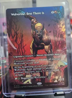 MTG Wolverine, Best There Is 0097 Mythic FOIL Full Art Borderless MINT - Image 1